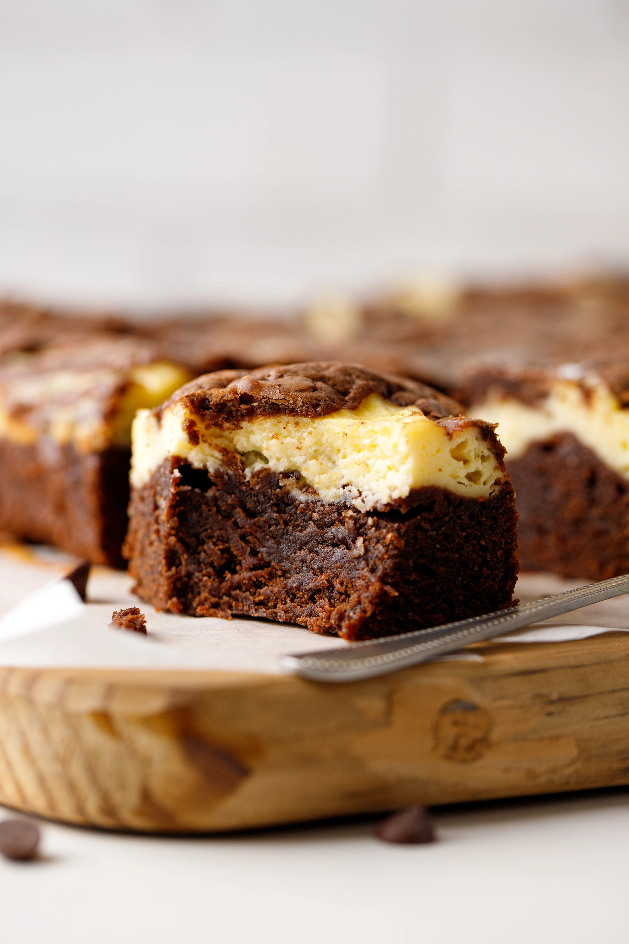 Cheesecake Brownies freelance recipe photography