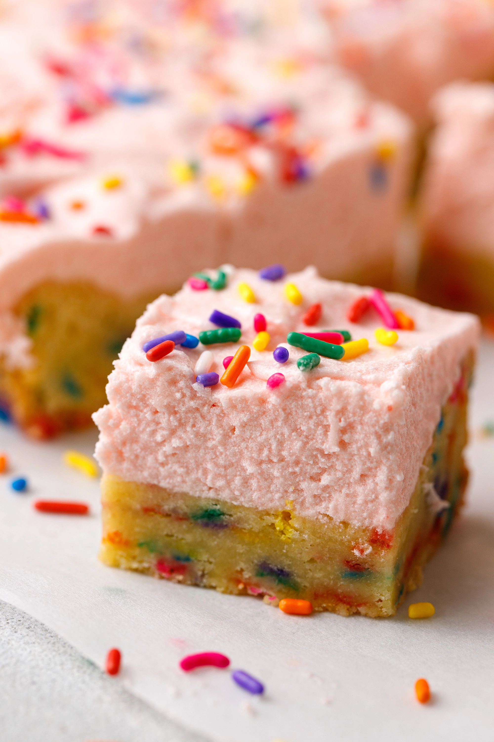 Frosted Sugar Cookie Bars recipe photography