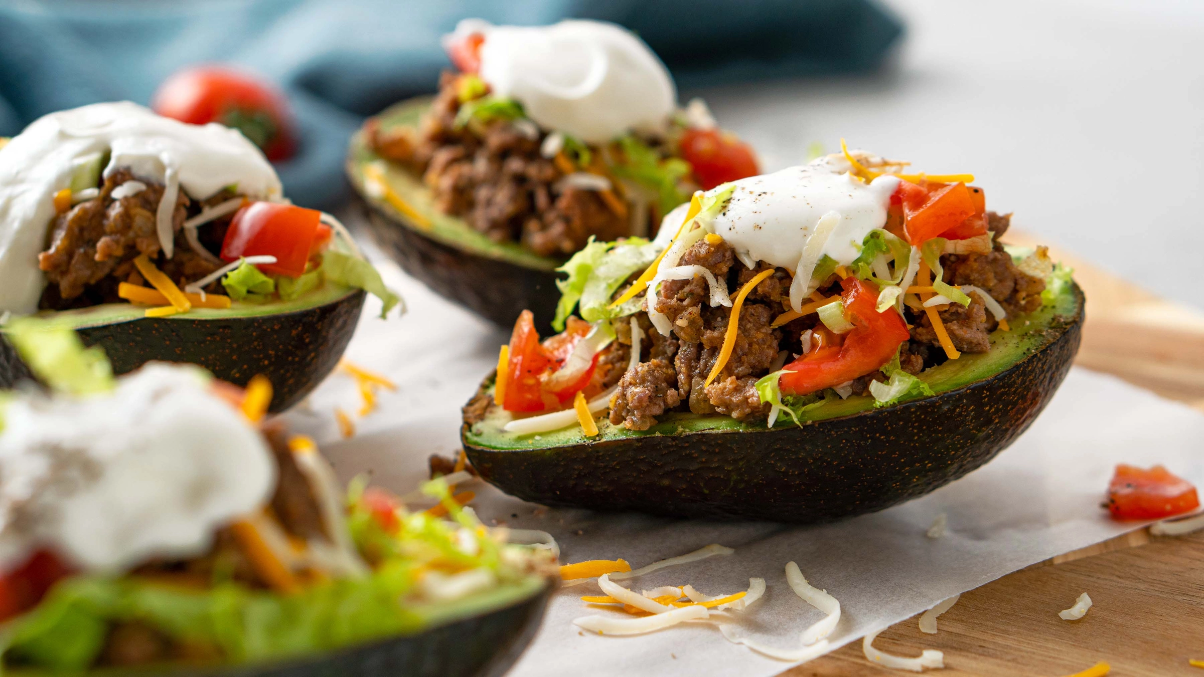 Keto Taco Stuffed Avocados freelance food photographer