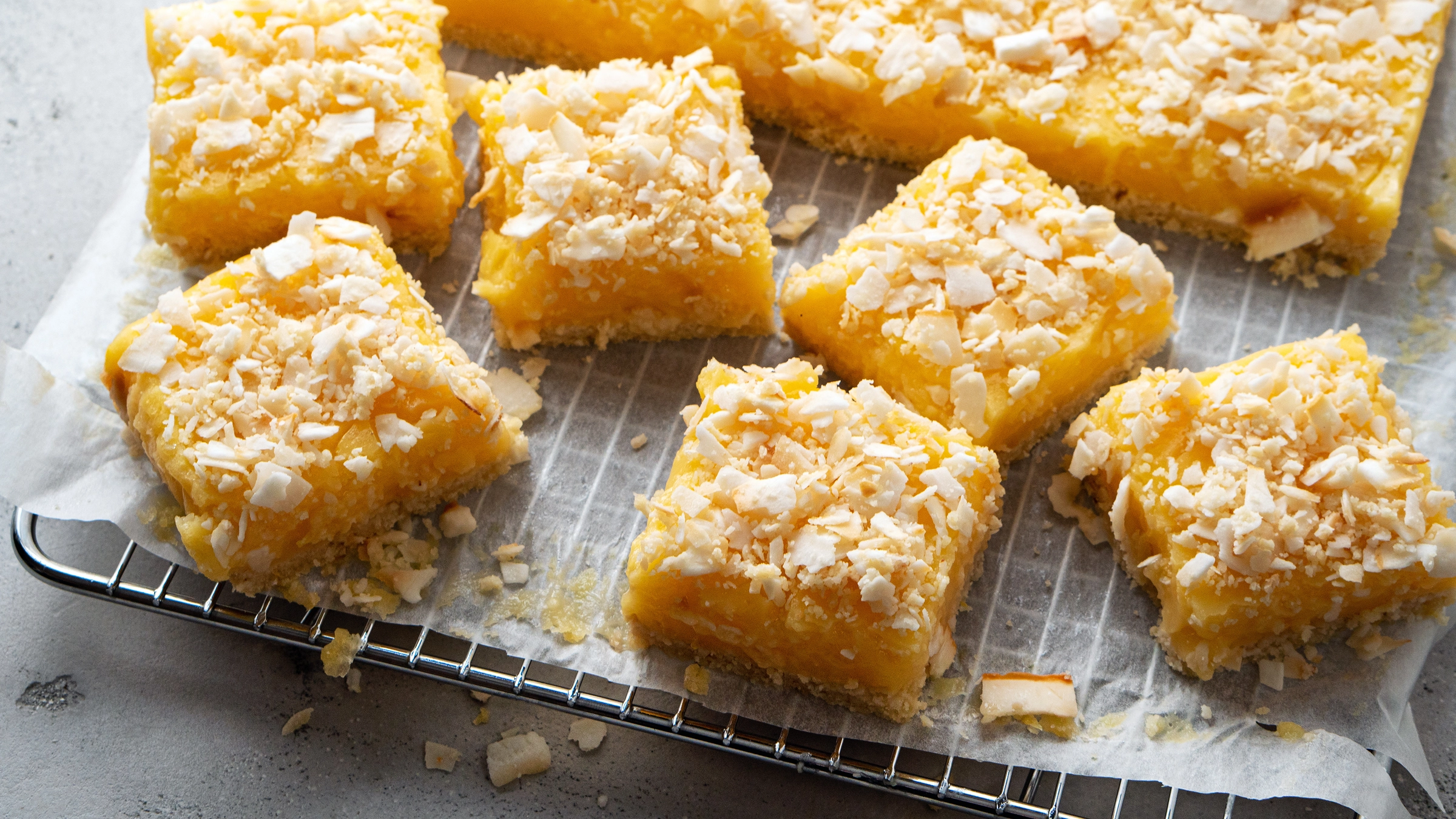 Toasted Coconut Lemon Squares freelance food photographer