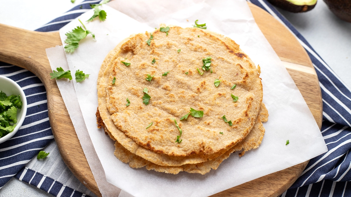 Soft, low-carb almond flour tortillas for wraps and tacos.