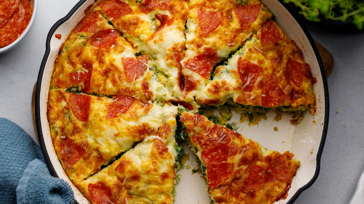 Keto White Pizza Frittata