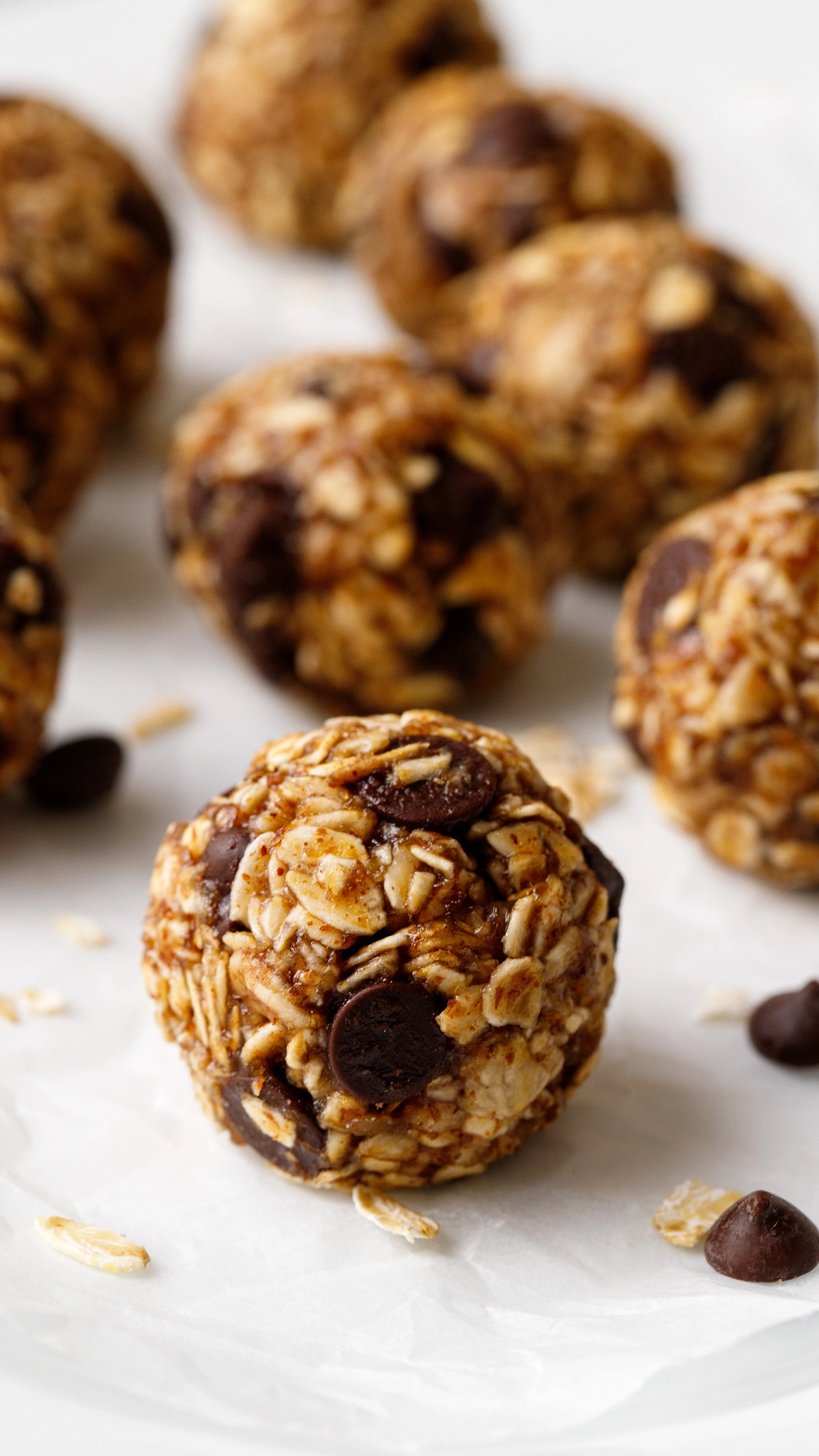 No-bake banana oatmeal balls, a simple, healthy snack.