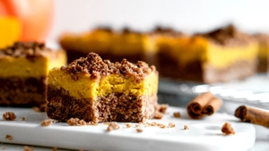 Gingerbread Pumpkin Cheesecake Bars