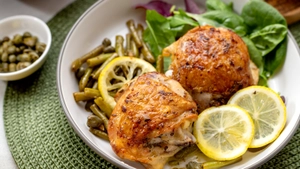 Lemon Butter Chicken with Capers & Green Beans